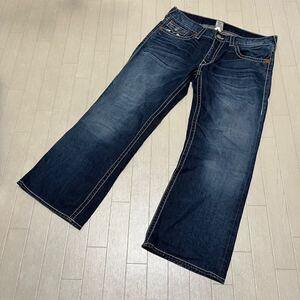 和536★ USA製 TRUE RELIGION RAINBOW BILLY トゥルーレリジョン デニムパンツ ジーンズ ボトムス ジップフライ 36 ブルー メンズ