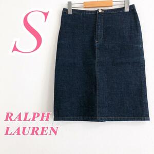 RALPH LAUREN タイトスカート デニム カジュアルコーデ ブルー