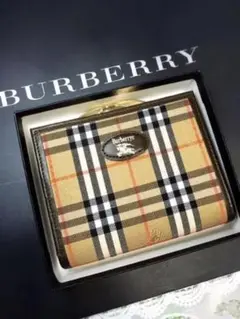 新品　オールドバーバリー　バーバリーズ　バーバリー　Burberry がま口財布