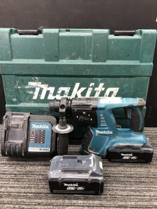 013♪ジャンク品♪マキタ makita ※ケース割れ有 軸ブレ有 26mm充電式ハンマドリル 36V HR262DX バッテリー×2 充電器付