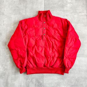 80s Eddie Bauer エディーバウアー レッド 赤 グースダウン ダウン プルオーバー ジャケット / 古着 ビンテージ ヴィンテージ 90s ブルゾン