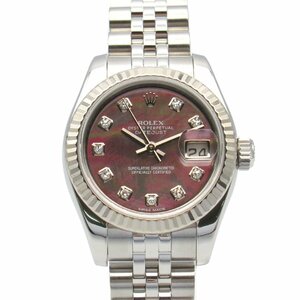 ロレックス デイトジャスト ランダム番 ブランドオフ ROLEX ステンレススチール 腕時計 SS/WG/SS 中古 レディース