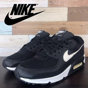 美品 NIKE AIR MAX 90 ナイキ ウィメンズ エア マックス 90 ブラック ホワイト 24cm U10219 CQ2560-001