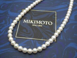 1000円スタート ネックレス MIKIMOTO ミキモト パール 真珠 約8mm SIL刻印 総重量約37.2g シルバー 付属品付 アクセサリー 装飾品 6 P60031
