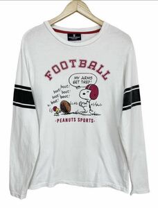 人気【美品】Psycho Bunny×PEANUTS サイコバニー×ピーナッツ GOLF ゴルフ SNOOPY スヌーピー 長袖Tシャツ ロンT 長袖 size L