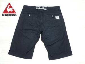 ☆le coq sportif GOLF　☆ルコック　☆デサント　☆ゴルフウエア　☆コットン　☆ショーツパンツ　☆ハーフパンツ　☆ブラック☆サイズ2　