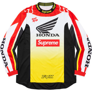 希少★新品本物【赤★M】★Honda Fox Racing Moto Jersey Top ホンダフォックスレーシング ジャージ 正規店購入 シュプリーム 限定 Supreme