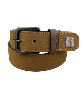 CARHARTT (カーハート) US ベルト キャンバス コットン Canvas Duck Belt Brown (34) (WB5782-M_A0005782)