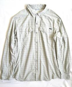 Columbiaコロンビア　シルバーリッジプレイド　ロングスリーブシャツ　チェック　XL　AM7441 ポリナイロンSilver Ridge Plaid L/S Shirt