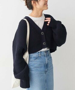 「Spick & Span」 ニットボレロ FREE ネイビー レディース