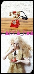 ■ドールハウス ミニチュア ドール 人形 フィギュア カスタムドール 撮影用 電話機 B0274