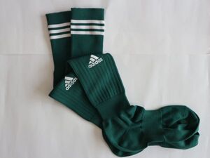 サッカー　ストッキング☆adidas アディダス☆緑グリーン　22-24ｃｍ☆中古