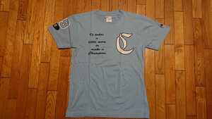 Campion チャンピオン American Weave 二本針 襟伏せ 半袖 Tシャツ 染み込みプリント ゴールドウィン時代 2001年 SAXE Sサイズ新品未使用品