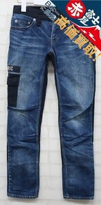 3P8835/HYSTERIC GLAMOUR 異素材ミックスデニムパンツ 0193AP03 ヒステリックグラマー レディース