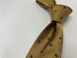 【超美品】BrooksBrothers　ブルックスブラザーズ　全面ロゴ柄 ネクタイ 3本以上 送料無料 メンズ ブラウン　0102003