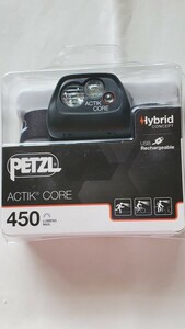 未開封品 ペツル PETZL ACTIK CORE Headlamp ヘッドランプ CORE電池付属USB充電 最大450ルーメン E099GA00 黒色 #登山山歩散歩キャンプ災害