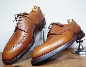 【美品/送料無料】英国製 CROCKETT&JONES/クロケット&ジョーンズ ONSLOW 325Last Uチップ 6E 24.5cm相応 ブラウン 茶/cheaney tricker