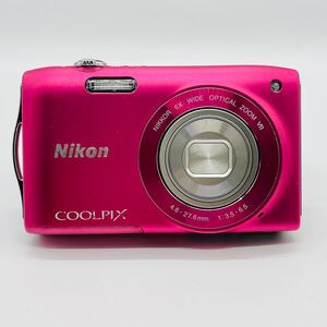 【美品動作品】NIKON COOLPIX S3300 コンパクトデジタルカメラ ニコン クールピクス ピンク