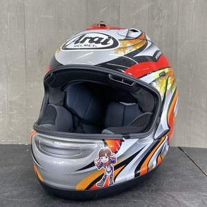 フルフェイス ヘルメット 【中古】 ARAI アライ RX7RV SNELL 59-60cm未満 PSCマーク シールドなし オートバイ セーフティ バイク / 57574