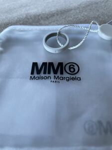 22SS新品4 メゾンマルジェラ MM6 ペイント ナンバーロゴ 6 リング 指輪 size 4 12号 S Maison Margiela 6 レディース アクセサリー