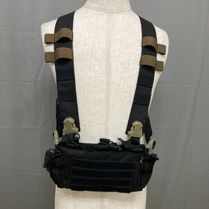 【ORDNANCE（オードナンス）沖縄】MRC (マイクロ リーコン チェストリグ）シングル３連タイプ　ブラック〈軍放出品　未使用品〉