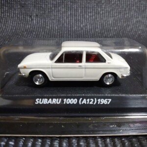 コナミ 絶版名車コレクション7 スバル 1000 (A12) 1967 ホワイト 旧車 未開封品 長期暗室保管品