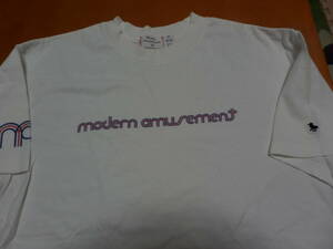 モダンアミューズメント Modern Amusement ブランド ロゴ プリント 刺繍 Tシャツ M サイズ ヴィンテージ 正規品