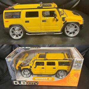 1/24 HUMMER H2 ハマー Jada Toys DUB CITY ダイキャストミニカー ローライダー アメ車 ホイール カスタム 大口径 改造品 メッキホイール