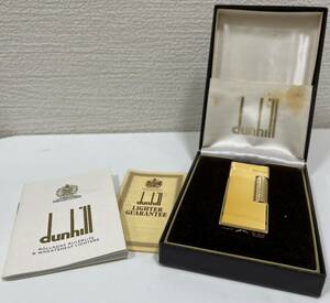 【BW 0606.3-1】1円～ dunhill ダンヒル ローラーガスライター イエロー×ゴールドカラー XB440 着火未確認 喫煙道具 現状品