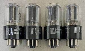 ■USED38672■ RCA 6SN7GTB（ブラックプレート、ボトムゲッター）４本セット