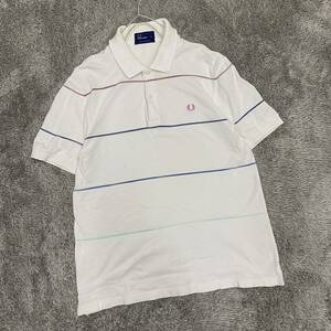 FRED PERRY フレッドペリー ポロシャツ 半袖シャツ サイズM ホワイト 白 メンズ トップス 最落なし （N20）