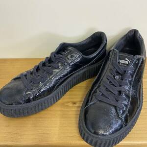 PUMA Creeper × Rihanna Fenty Cracked Leather スニーカー US11 29cm ブラック プーマ フェンティー レザー リアーナ コラボ シューズ