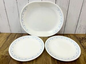 美品　コレール　corelle　オーバルプレート　BBプレート　（0612