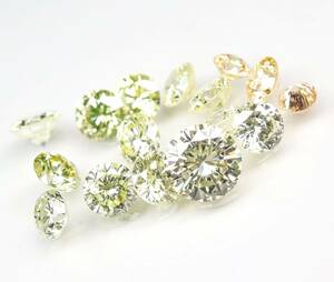 【100円～】計1.24ct！ 天然イエローダイヤ 16pc