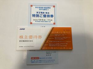 送料無料　京王電鉄 株主優待 冊子　2025/5/31まで　特別ご優待券　2024/12/11まで