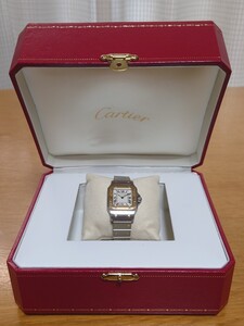 【電池交換済】カルティエ　Cartier　サントスガルベSM　Ｗ20012C4　1657　2針　クォーツ　腕時計　レディース　ローマ数字　SS×YG