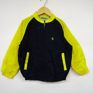 マンシングウェア ナイロンジャケット バイカラー ゴルフウエア キッズ 男の子用 110サイズ ブラック×イエロー Munsing wear