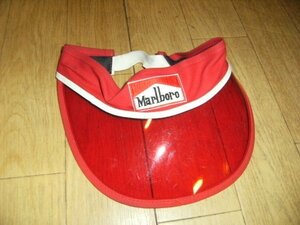 未使用★昭和レトロ★80年代★当時物 marlboro マールボロ サンバイザー 帽子★F1 レーシング 旧車 マクラーレン マルボロ アイルトンセナ