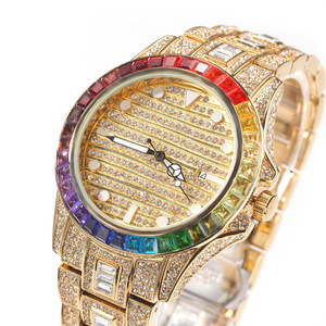 【格安】送料無料 腕時計 ウォッチ カップル用 ダイヤモンド ブレスレット バングル 18KGP 男女兼用 高品質 高級感 ゴールド＆カラー 新品
