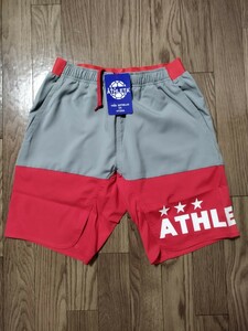 【新品特価!定価4620円が57％OFF!】アスレタ ATHLETA ポケット付きプラクティスパンツ 02345 50RED/ サイズM 