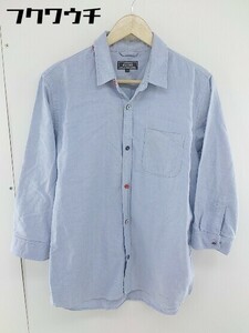 ◇ BEAMS ビームス 長袖 シャツ サイズL ブルー系 メンズ