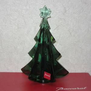 ●バカラのクリスマスツリー●緑●未使用展示品●箱入り●格安即決●