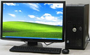 DELL Optiplex 755-E6550MT ■ 27インチ 液晶セット ■ Core2Duo-E6550/DVDROM/希少OS/動作確認済/WindowsXP デスクトップ