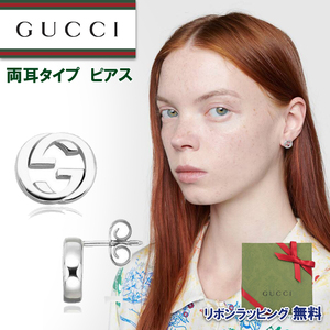 GUCCI グッチ ピアス シルバー 356289 J8400 8106 ユニセックス レディース プレゼント インターロッキングG モチーフ YBD35628900100U