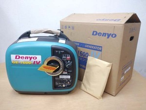 【未使用】Denyo/デンヨー 1.6kVA インバーター発電機 GE-1600SS-IV / ガソリンエンジン ●11192