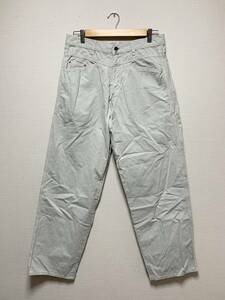 [80s Marithe Francois Girbaud] ANTIQUE X ICE BLUE COTTON WORK PANTS コットンワイド ワークパンツ M 80年代 マリテフランソワジルボー