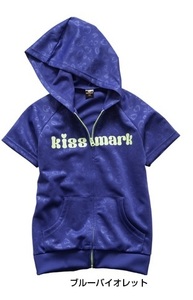 ★kissmark ガールズ 半袖パーカー[ブルーバイオレット](130)　新品！★