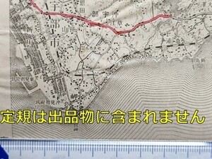 md35【地図】宇部東部 [山口県] 昭和-4年頃 地形図[周防灘中心] 宇部鉄道 沖見初炭坑 東見初炭坑 宇部高等女学校 旧制中学校 塩田-秋穂村