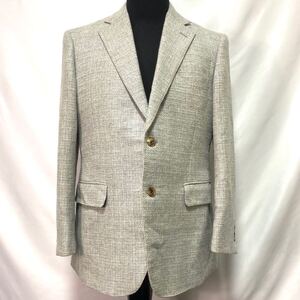 【美品】Aquascutum LONDON アクアスキュータム ロンドン メンズ テーラードジャケット カシミヤ100% 日本製 グレー 96AB5サイズ