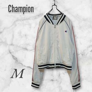 CHAMPION チャンピオン ジャージ　トラックジャケット　ロゴ 白　M 20